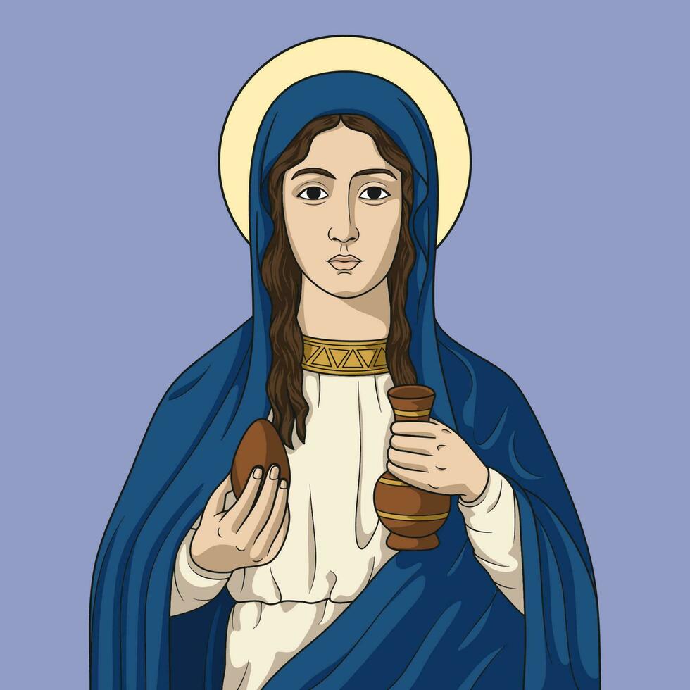 heilige Maria Magdalena gekleurde vector illustratie