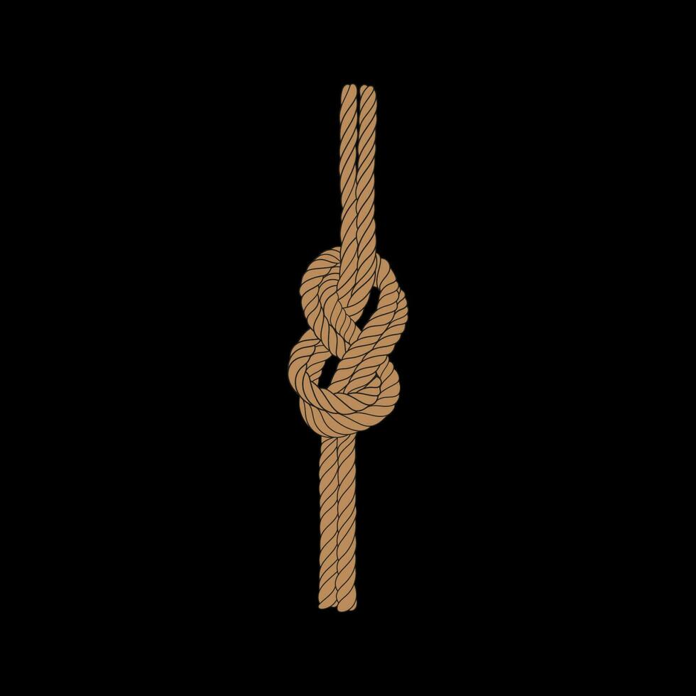 touw knopen borders ontwerp element. vector illustratie van touw knoop. touw knoop tamplate trainer