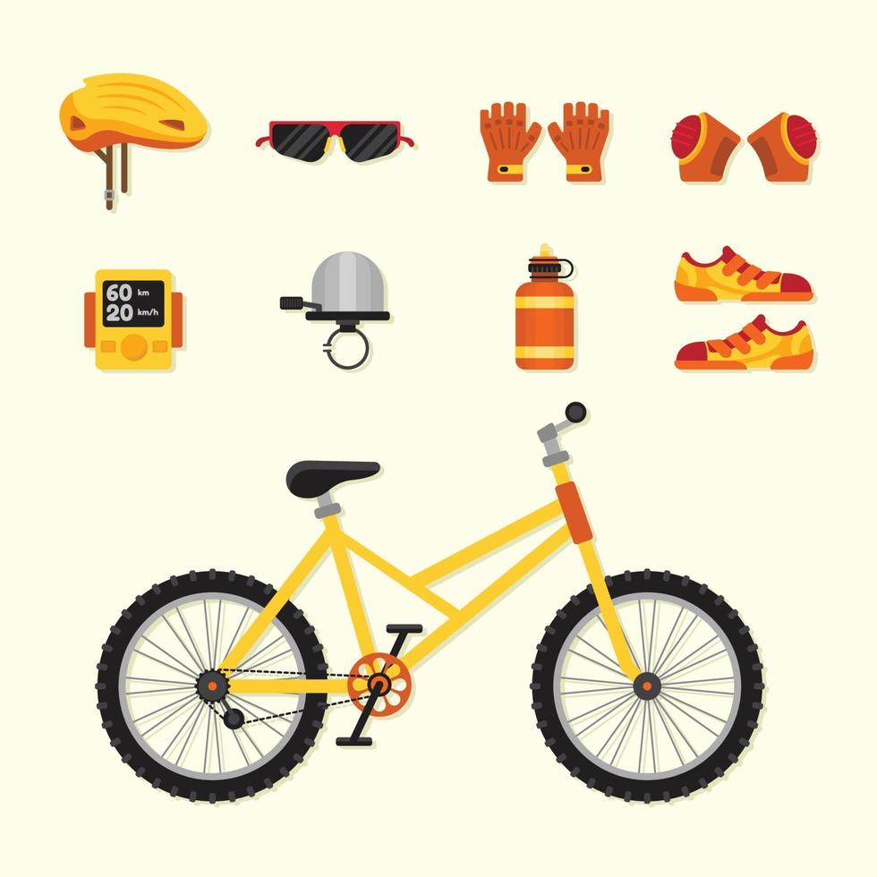 set van fiets iconen vector