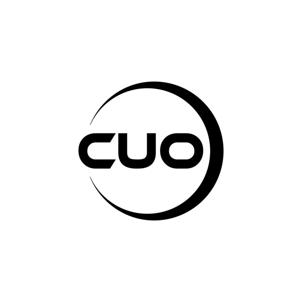 cuo brief logo ontwerp in illustratie. vector logo, schoonschrift ontwerpen voor logo, poster, uitnodiging, enz.