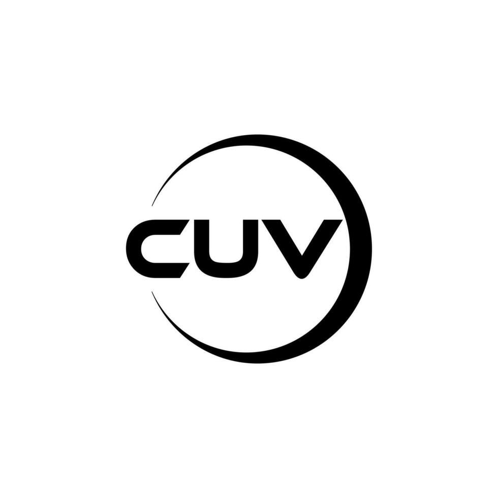cuv brief logo ontwerp in illustratie. vector logo, schoonschrift ontwerpen voor logo, poster, uitnodiging, enz.