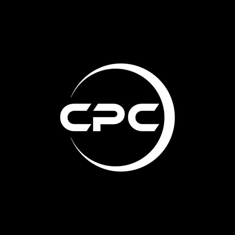 cpc brief logo ontwerp in illustratie. vector logo, schoonschrift ontwerpen voor logo, poster, uitnodiging, enz.