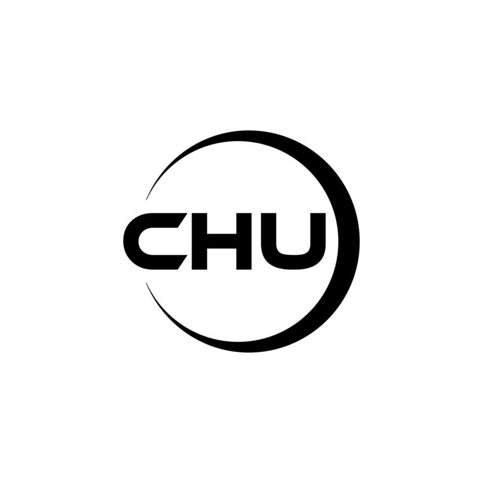 chu brief logo ontwerp in illustratie. vector logo, schoonschrift ontwerpen voor logo, poster, uitnodiging, enz.