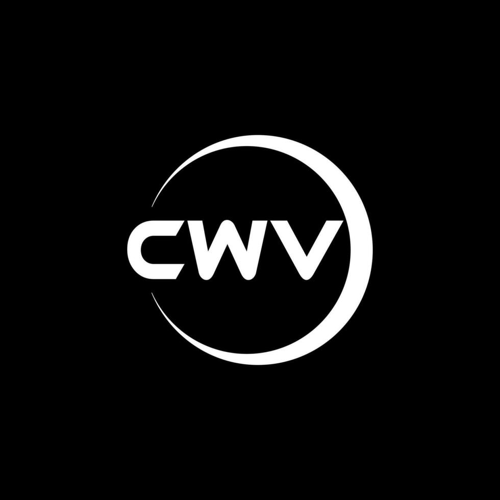 cwv brief logo ontwerp in illustratie. vector logo, schoonschrift ontwerpen voor logo, poster, uitnodiging, enz.