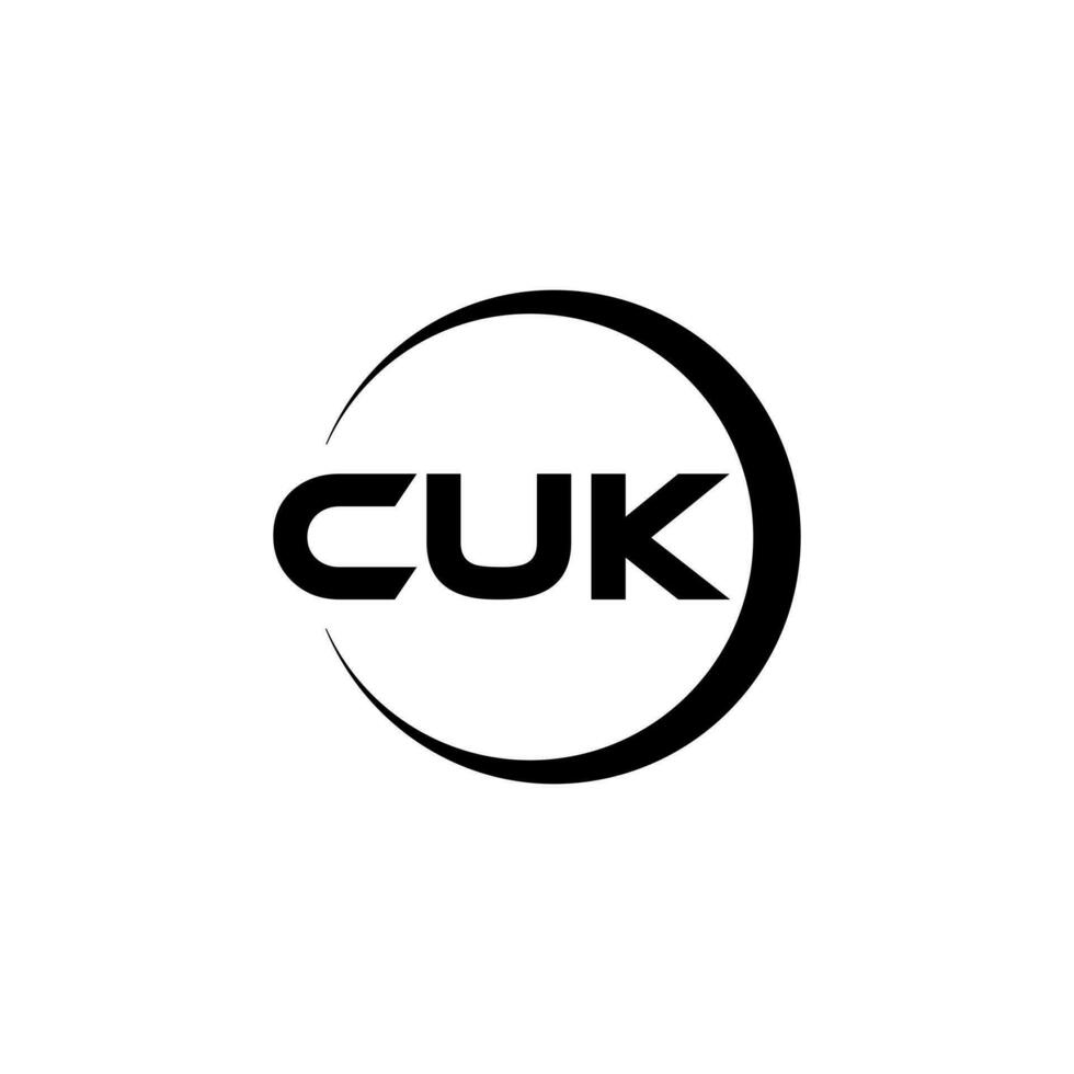 cuk brief logo ontwerp in illustratie. vector logo, schoonschrift ontwerpen voor logo, poster, uitnodiging, enz.