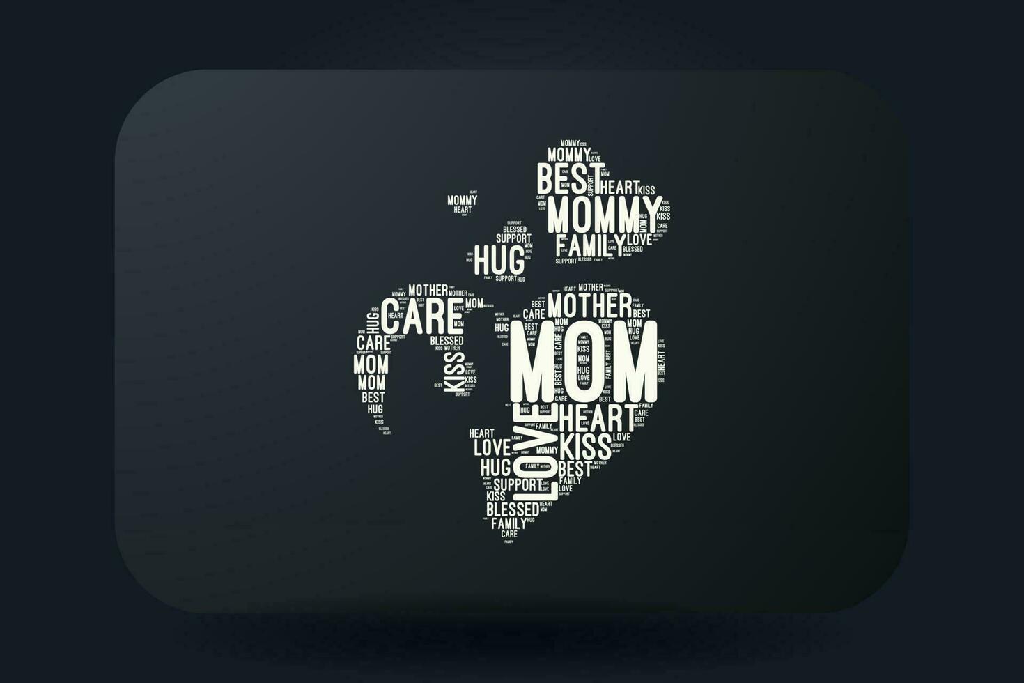 mam en baby vorm wolk moeders dag t-shirt ontwerp vector