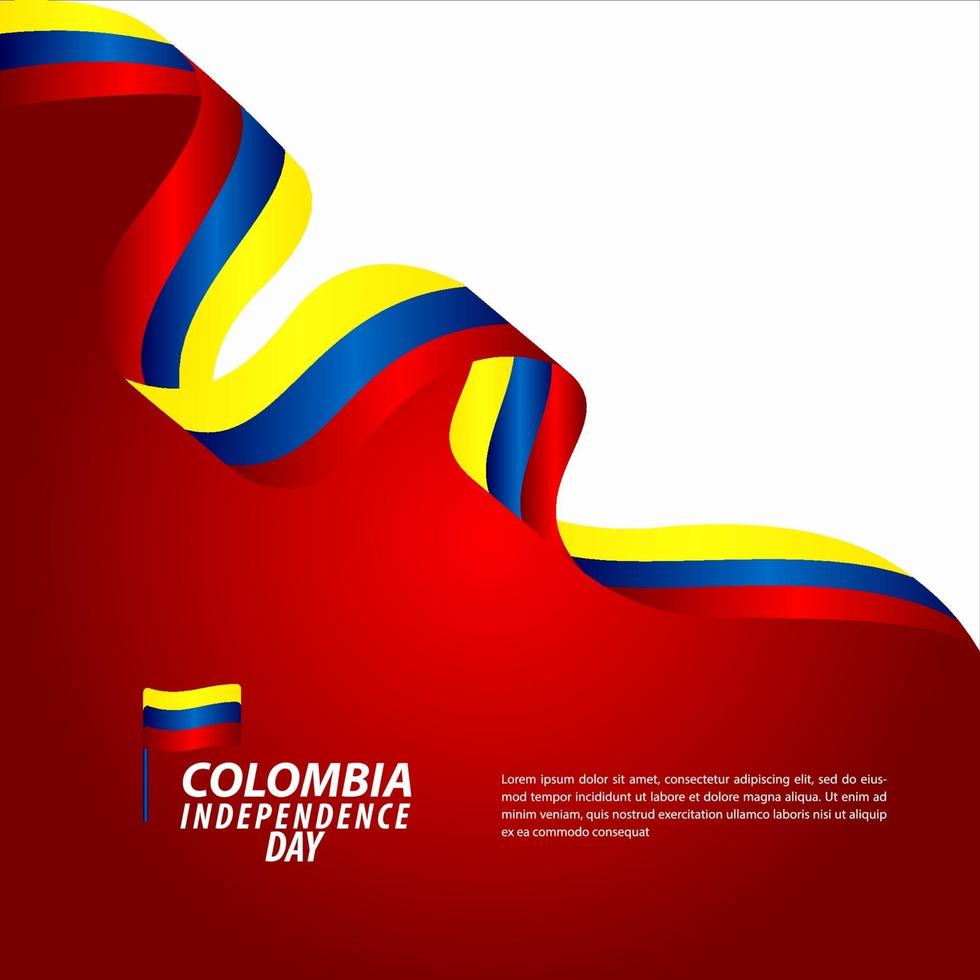 colombia onafhankelijkheidsdag viering vector sjabloon ontwerp illustratie