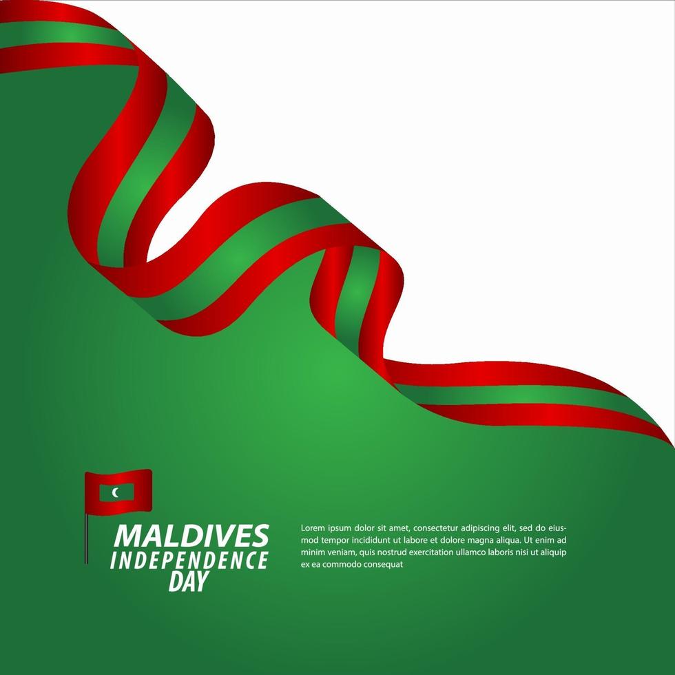 Maldiven Onafhankelijkheidsdag viering vector sjabloon ontwerp illustratie