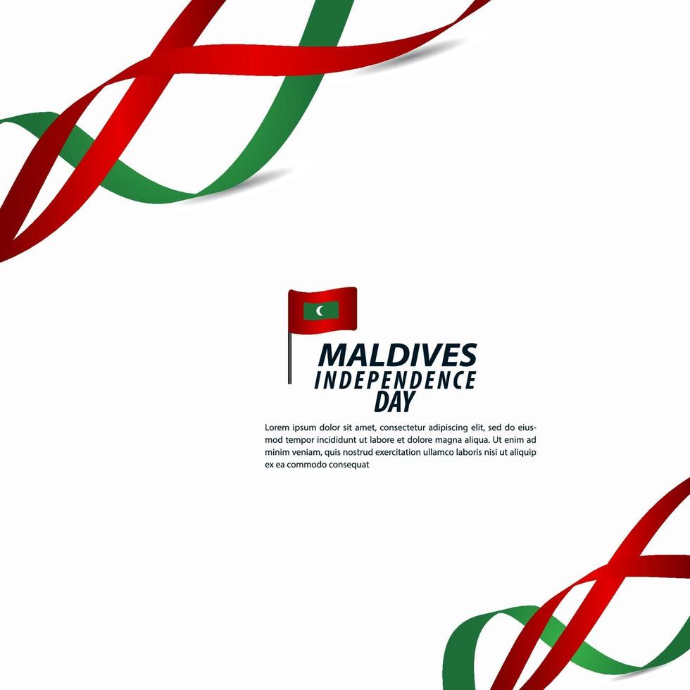 Maldiven Onafhankelijkheidsdag viering vector sjabloon ontwerp illustratie