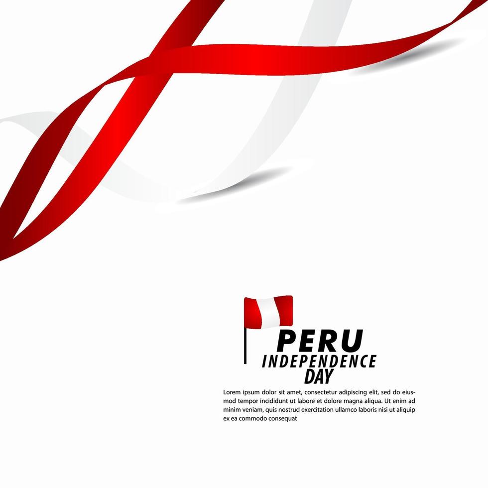 Peru onafhankelijkheidsdag viering vector sjabloon ontwerp illustratie