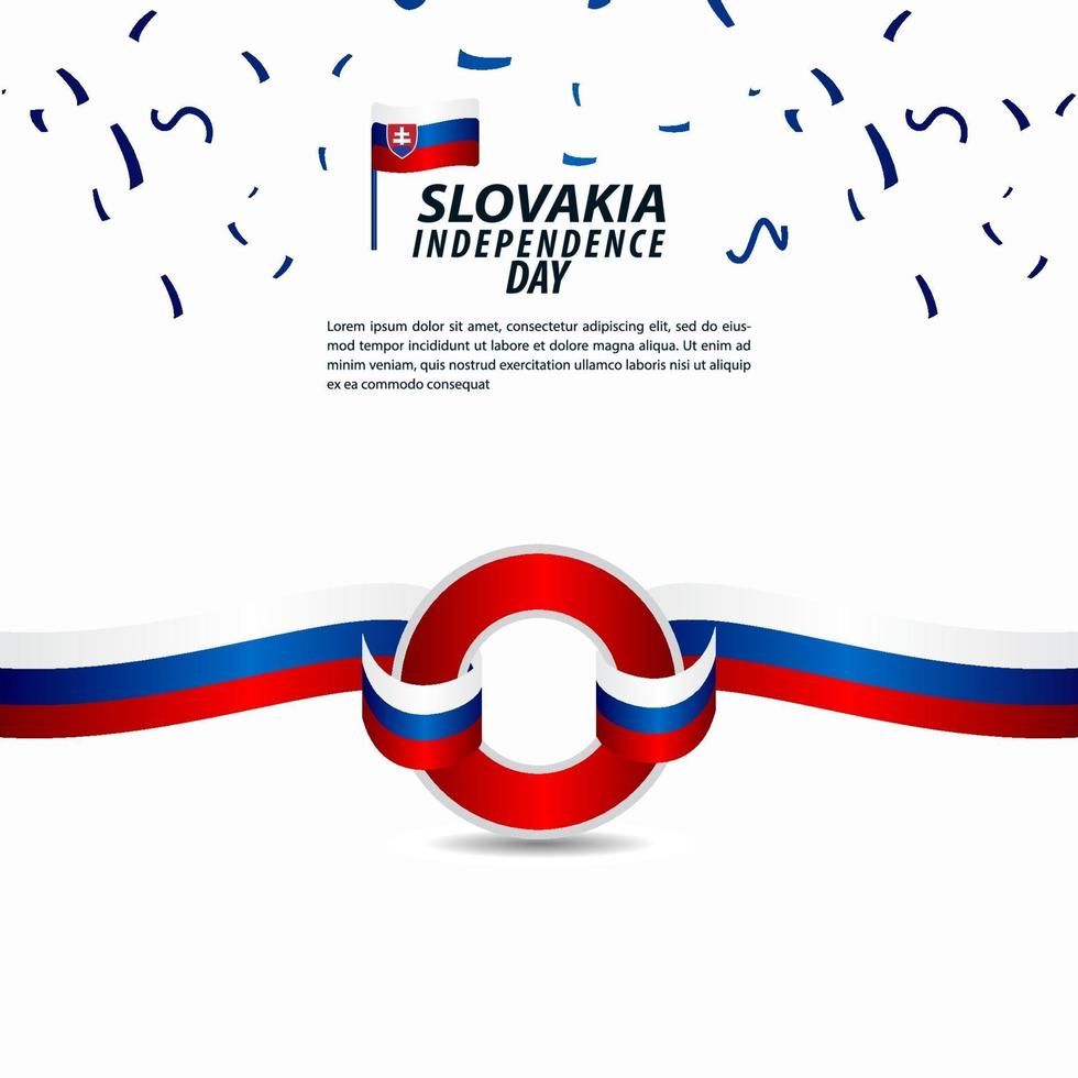slowakije onafhankelijkheidsdag viering vector sjabloon ontwerp illustratie