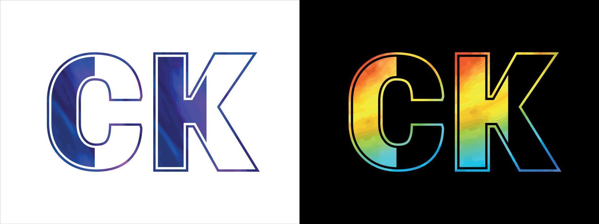 eerste brief ck logo icoon vector ontwerp sjabloon. premie luxueus logotype voor zakelijke bedrijf identiteit