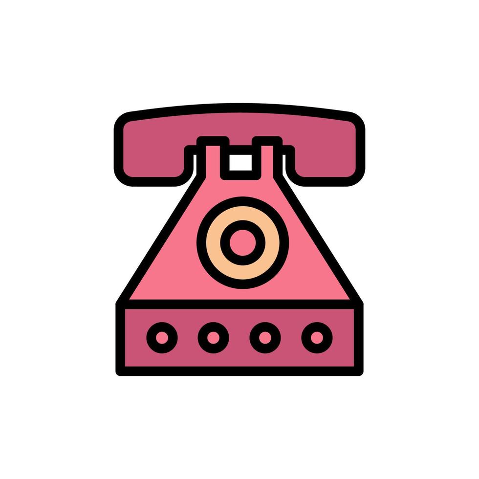 telefoon, vaste telefoon vector icoon illustratie