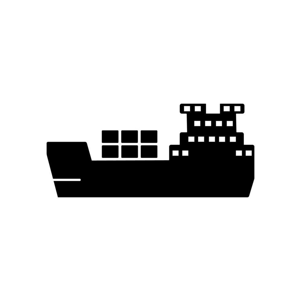 water vervoer, lading schip vector icoon illustratie