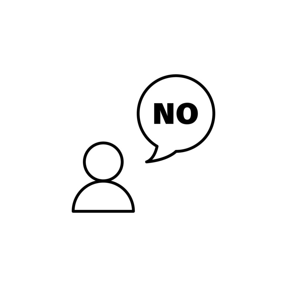Nee roken, Nee rook, communicatie, toespraak bubbel vector icoon illustratie