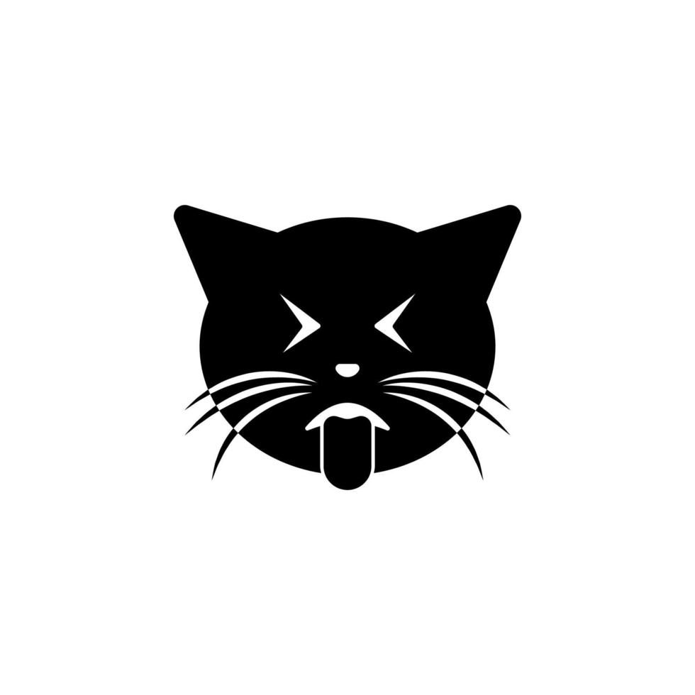 shows de taal kat vector icoon illustratie