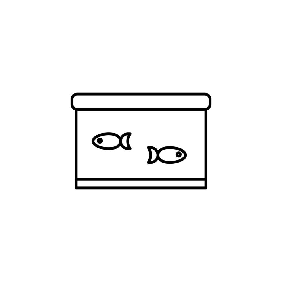aquarium lijn vector icoon illustratie