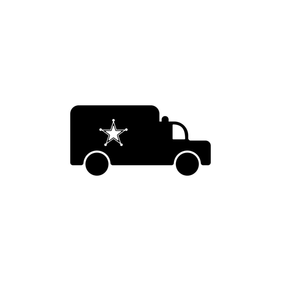 Politie vrachtauto vector icoon illustratie