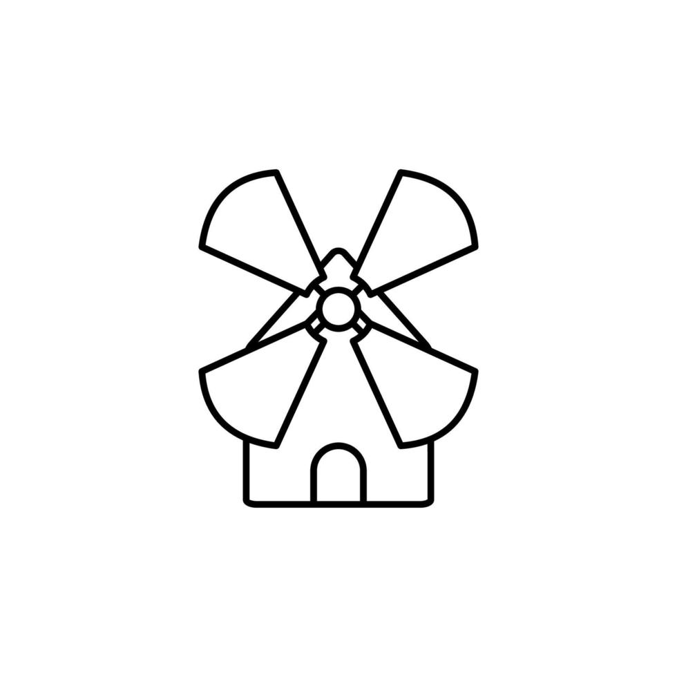 minigolf, molen vector icoon illustratie