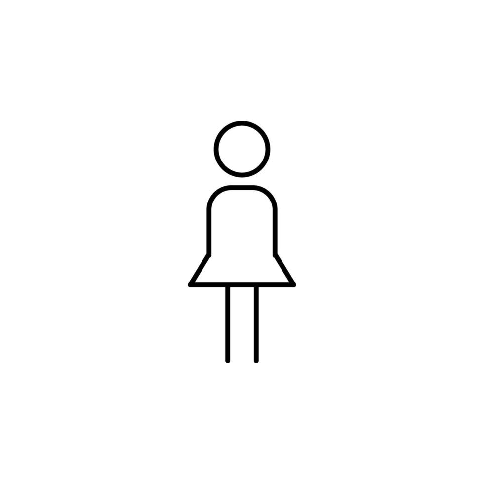 vrouw met rok vector icoon illustratie