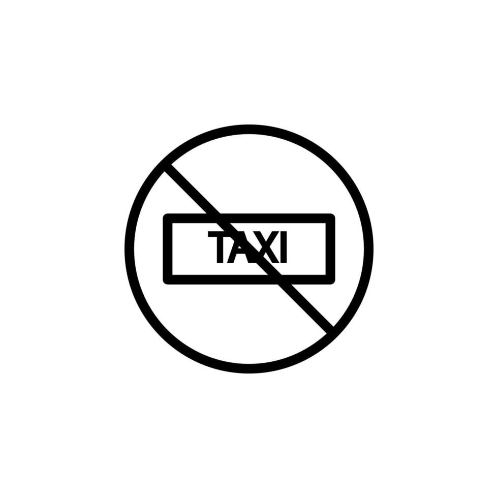 verbod taxi vector icoon illustratie