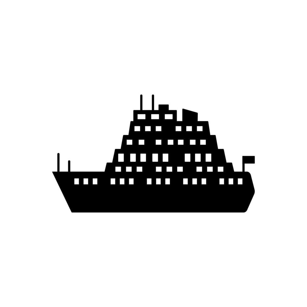 water vervoer, reis schip vector icoon illustratie