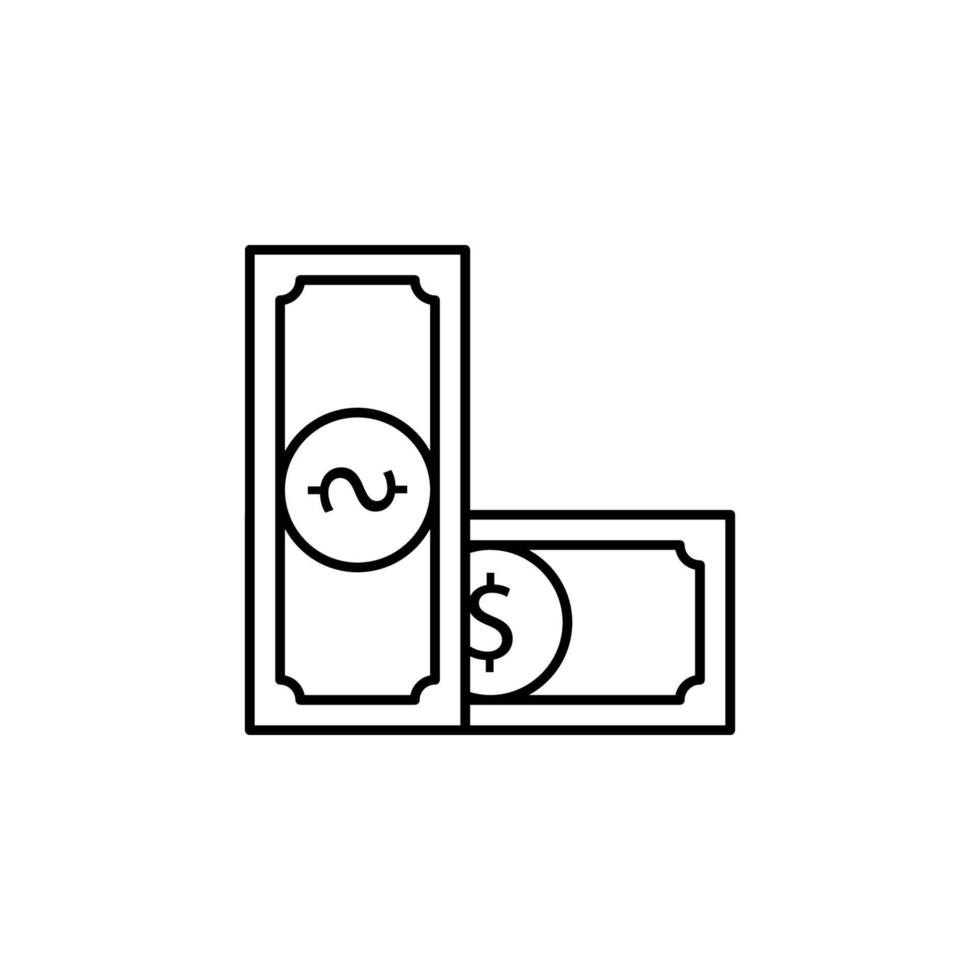 Bill dollar vector icoon illustratie