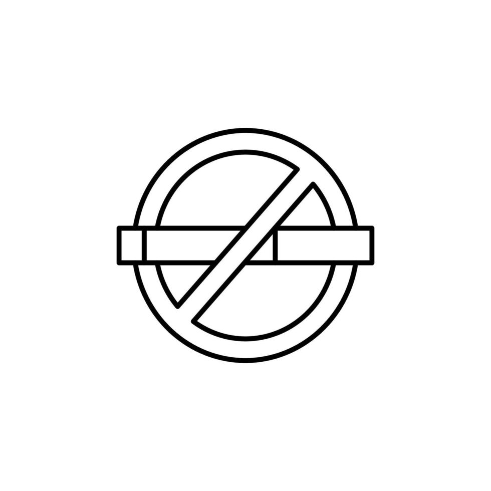 sigaret, verbod vector icoon illustratie