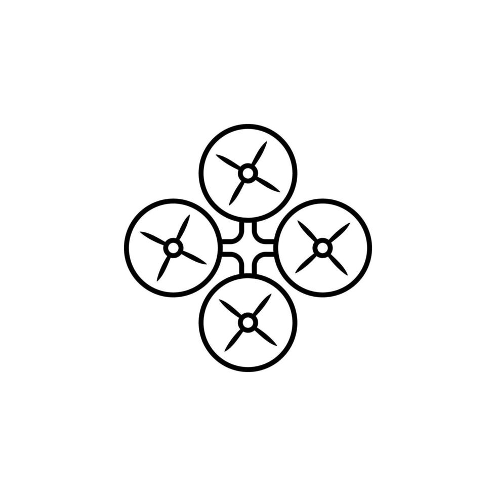 propeller, quadcopter, dar vector icoon illustratie