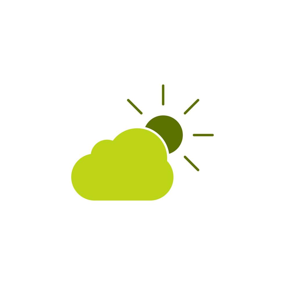 wolk zonnig, weer vector icoon illustratie