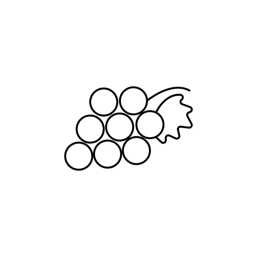 druiven lijn vector icoon illustratie