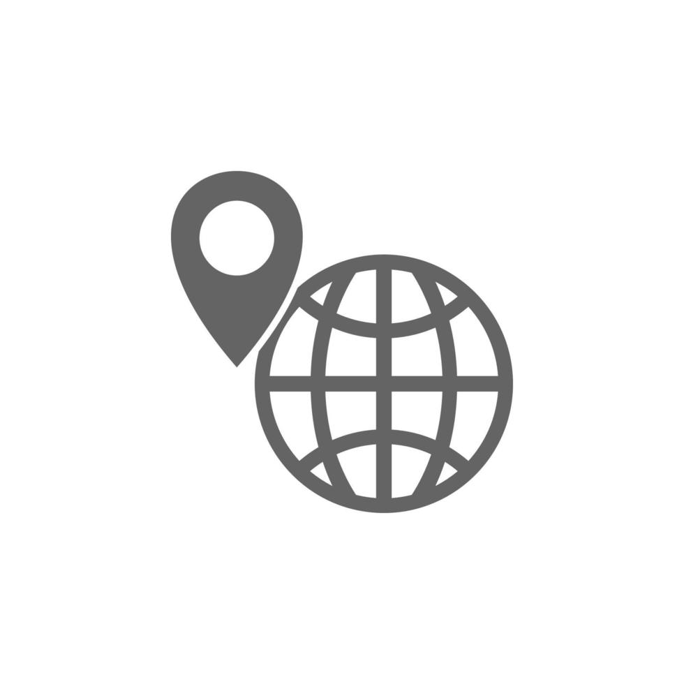 geo, wereldbol, plaats, gericht op vector icoon illustratie