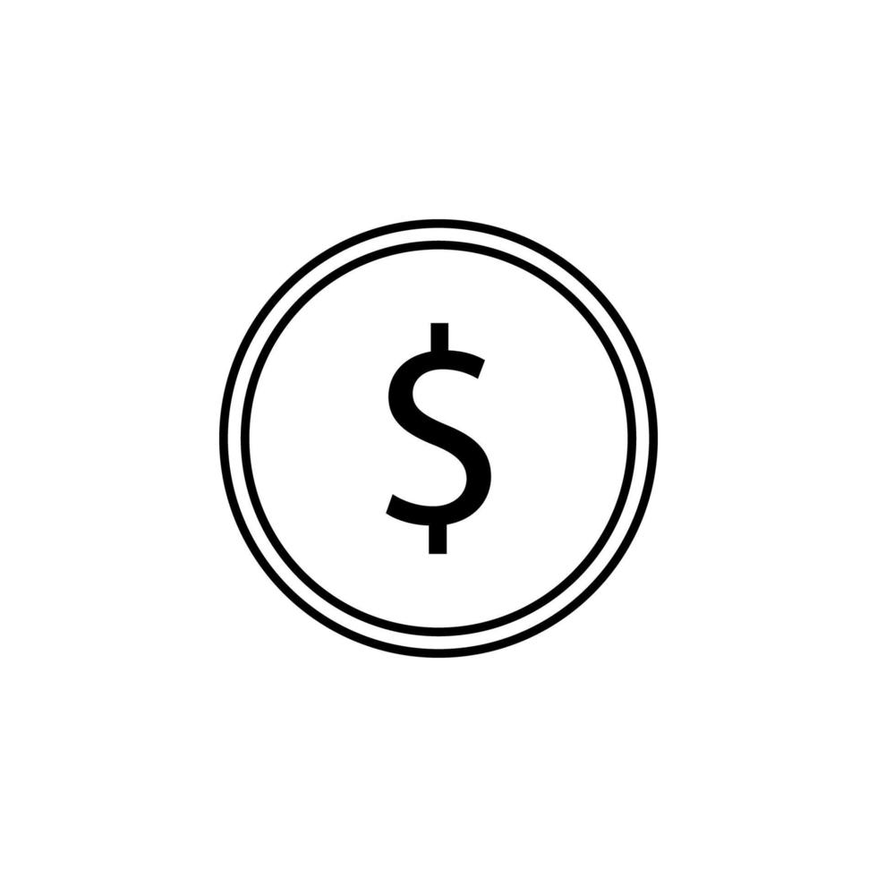 dollar symbool vector icoon illustratie