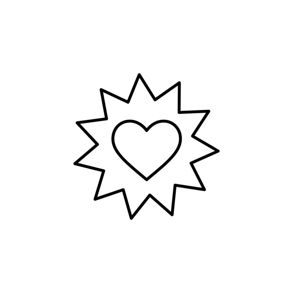 hart met sterren vector icoon illustratie