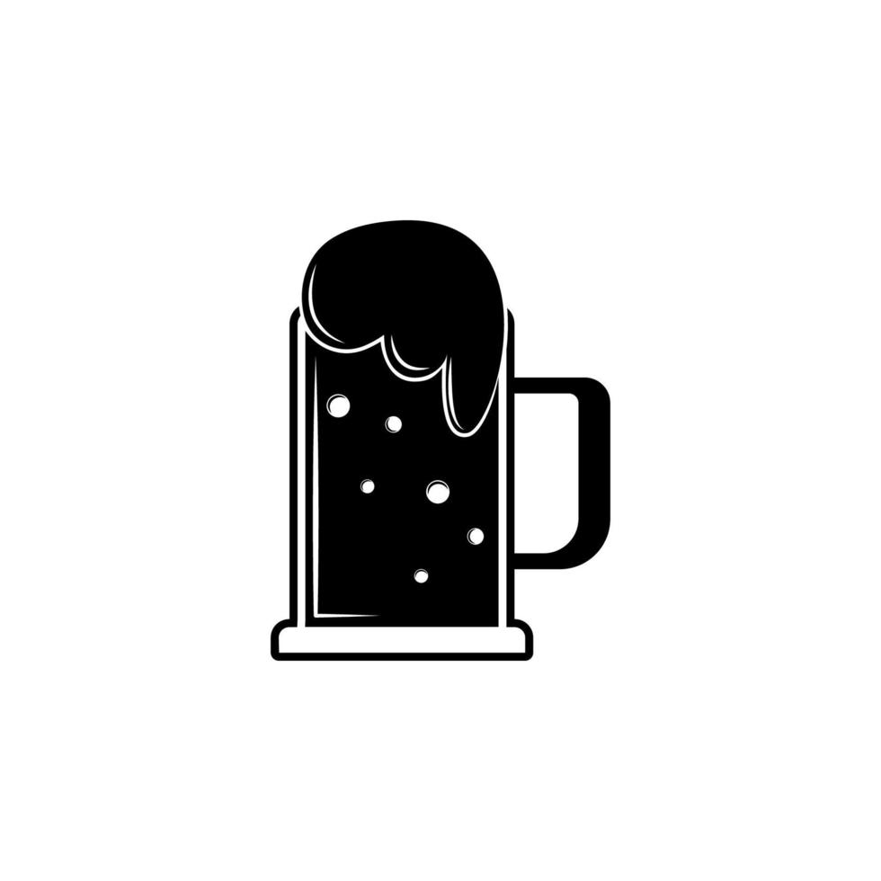 bier in een mok vector icoon illustratie