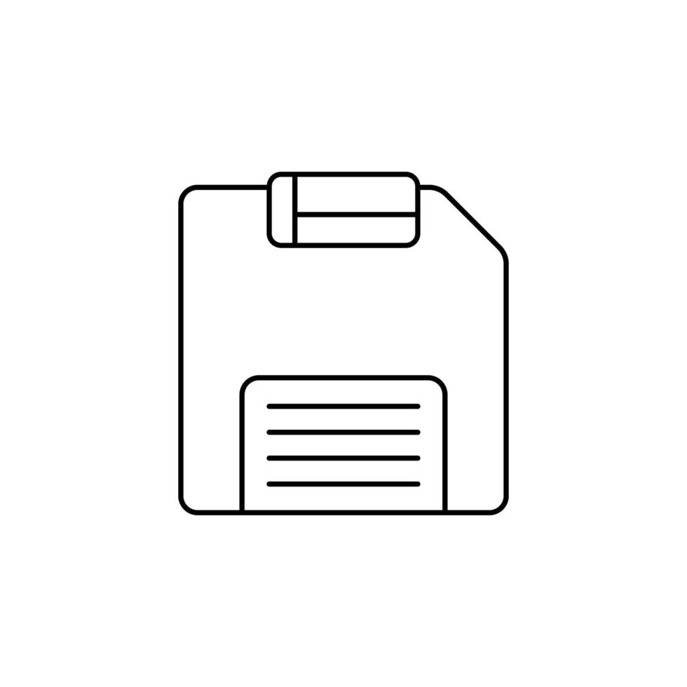 floppy schijf lijn vector icoon illustratie