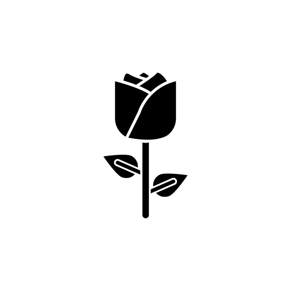 roos, bloem, ecologie vector icoon illustratie