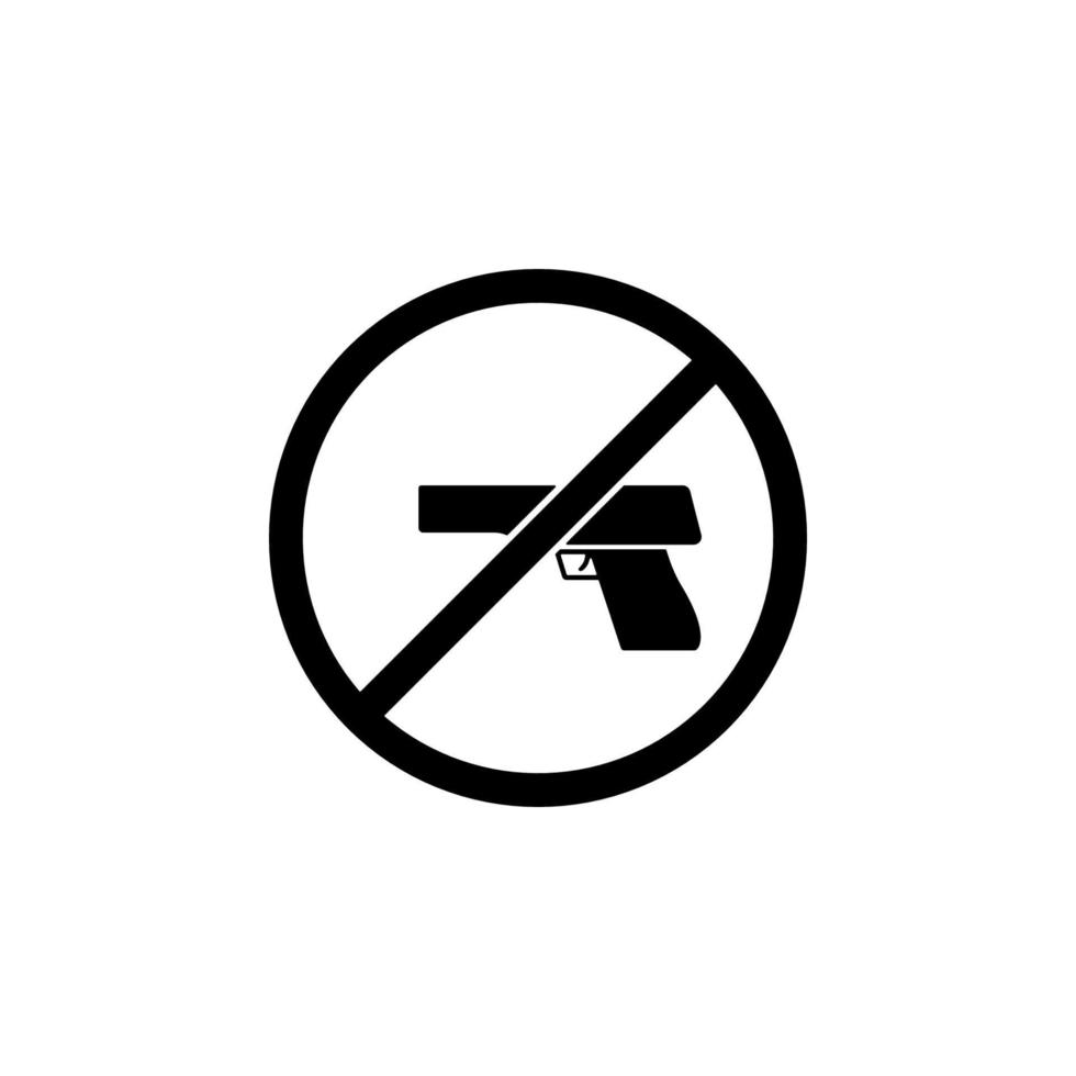 Nee geweer teken vector icoon illustratie