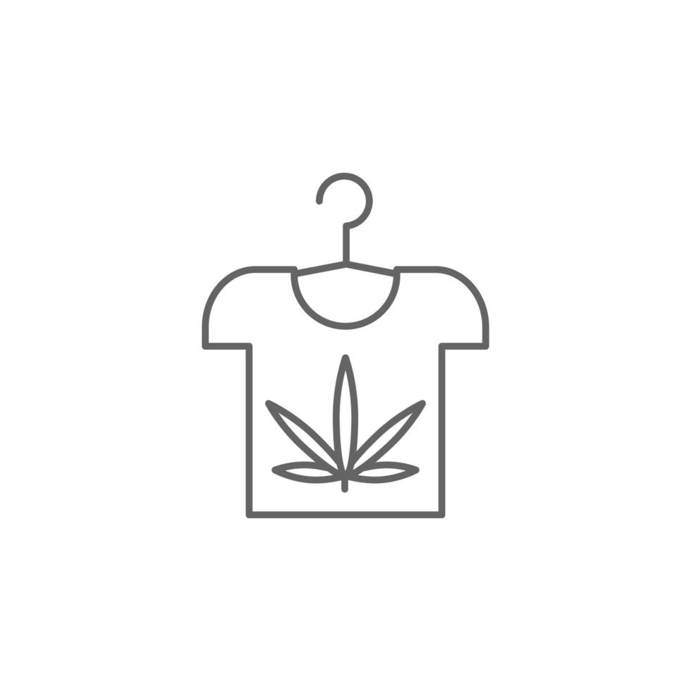 t-shirt, marihuana vector icoon illustratie