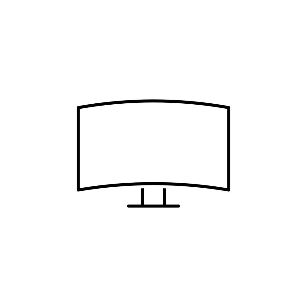 TV, kromme vector icoon illustratie