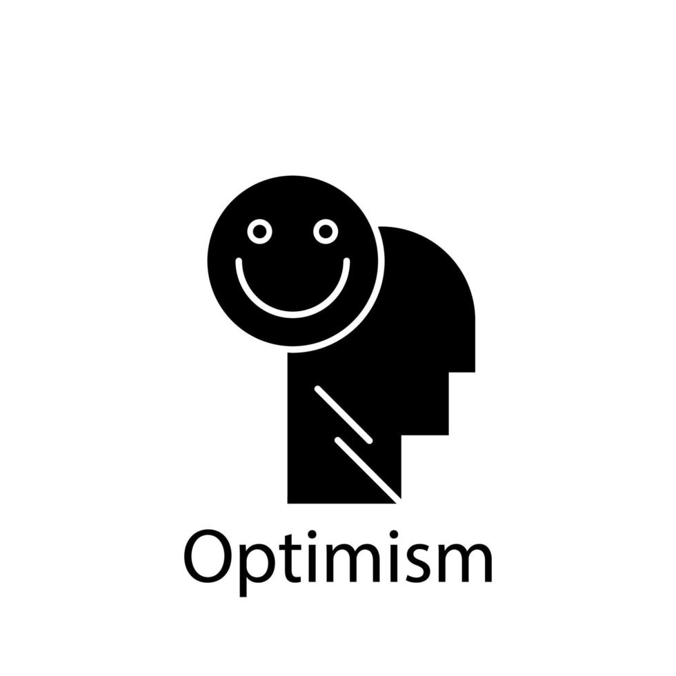 geluk, menselijk, leven, optimisme vector icoon illustratie