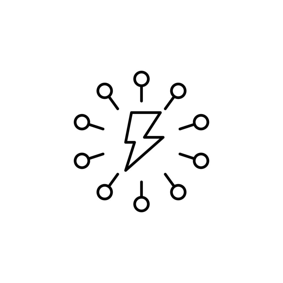 elektriciteit, elektrisch netwerk vector icoon illustratie