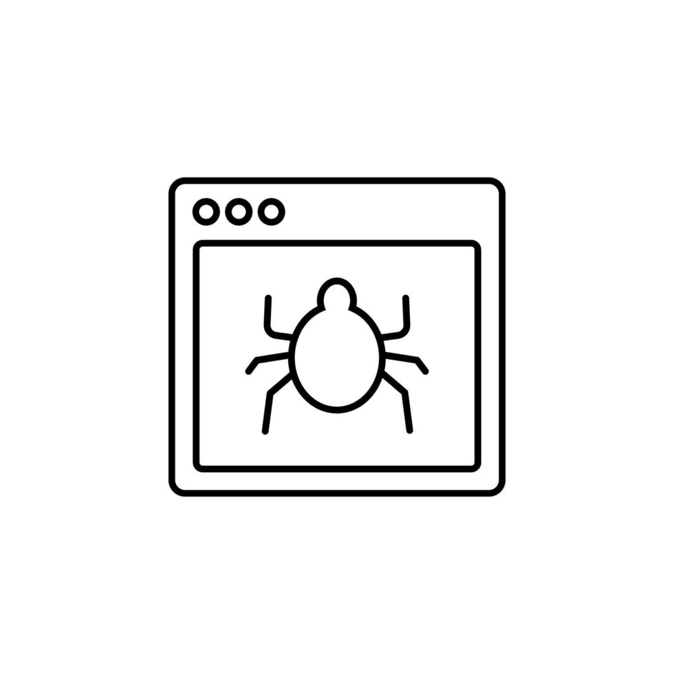 browser virus webpagina vector icoon illustratie