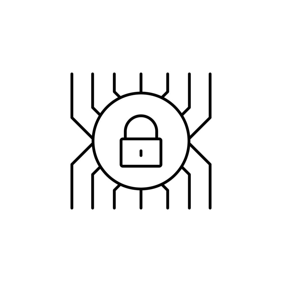 geblokkeerd, sleutel, wachtwoord vector icoon illustratie