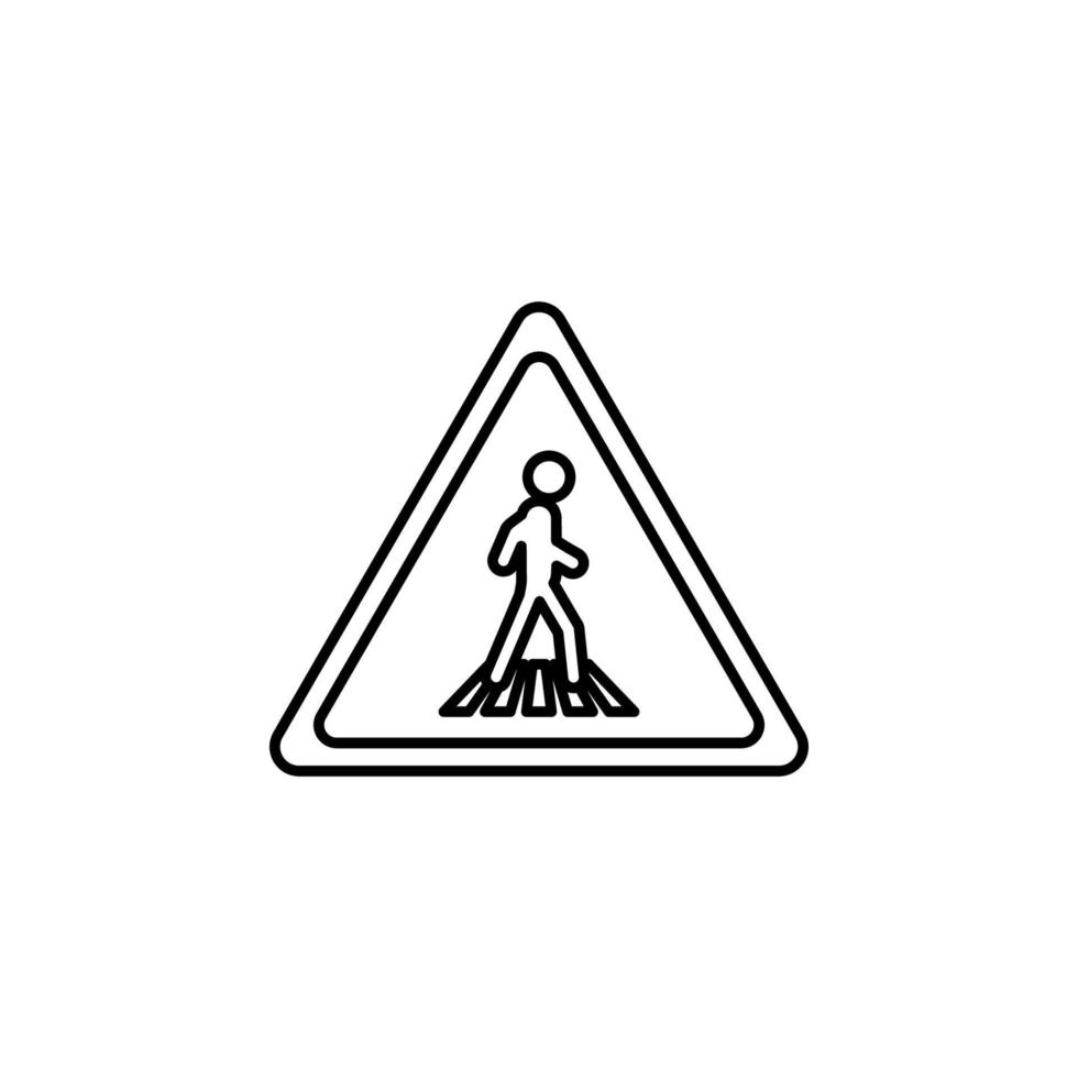 voetganger weg teken vector icoon illustratie