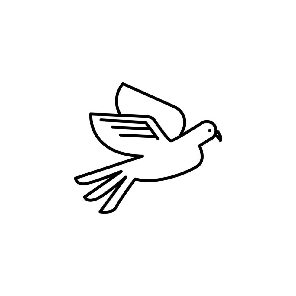 begrafenis, duif vector icoon illustratie