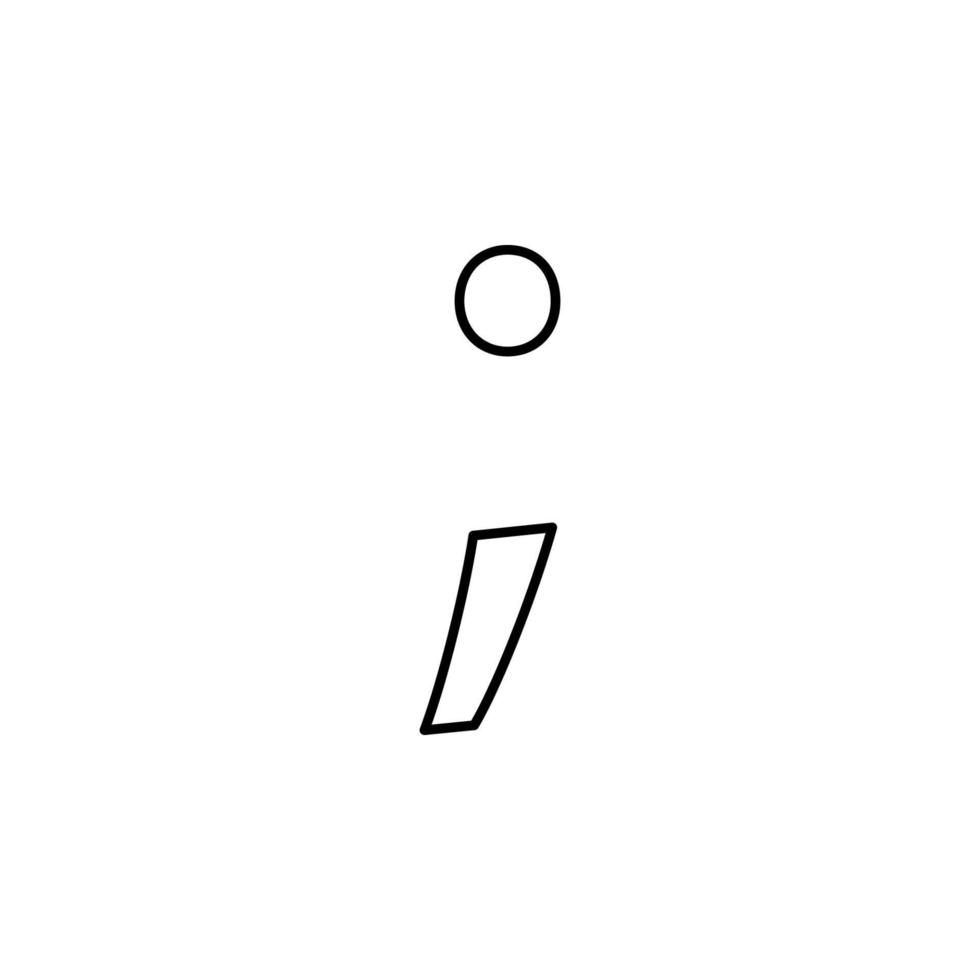 puntkomma vector icoon illustratie