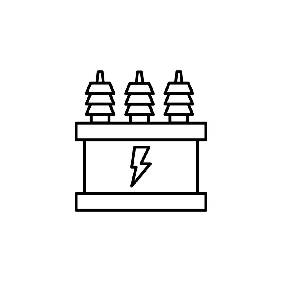 elektriciteit, elektrisch stroomkring vector icoon illustratie