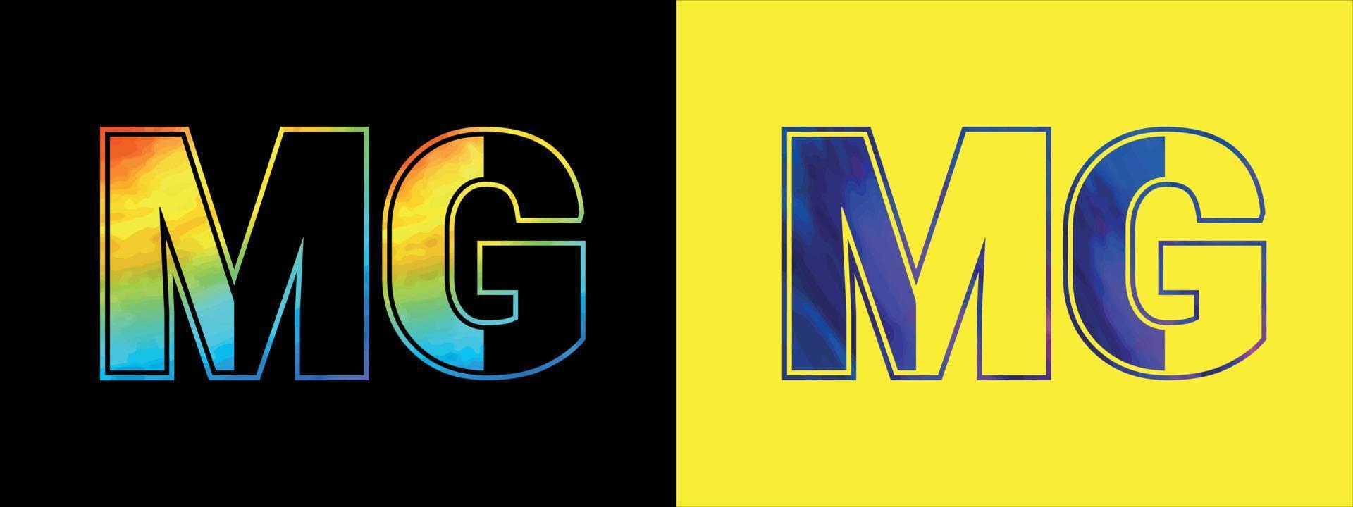 eerste brief mg logo icoon vector ontwerp sjabloon. premie luxueus logotype voor zakelijke bedrijf identiteit