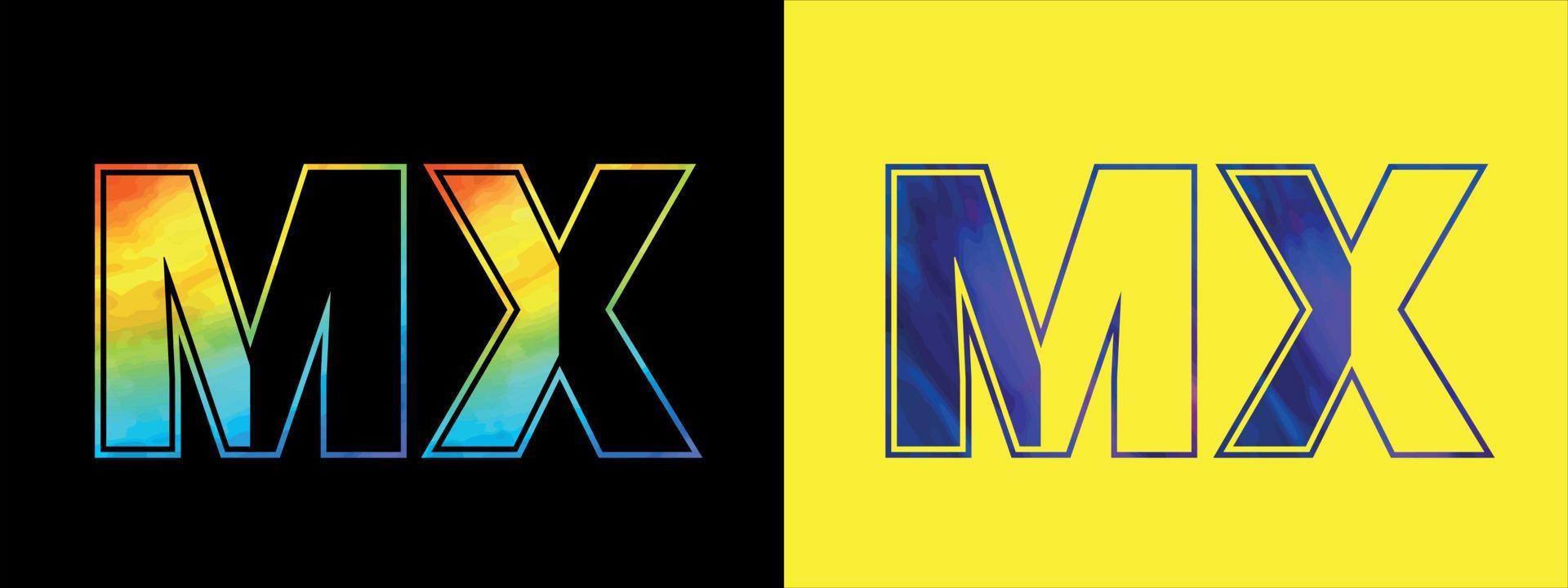 brief mx logo ontwerp vector sjabloon. creatief modern luxueus logotype voor zakelijke bedrijf identiteit